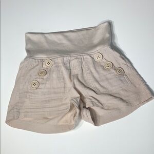 Grass Collection Cotton Fold Over Short khaki small